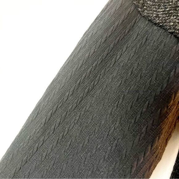 SUGARFOX Mixed Material Crew Neck Sweater with Mesh Front Panel Size 2X - Picture 5 of 7